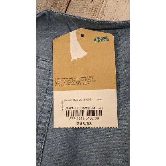 There Abouts Girls Size XS 6/6x Blue Button Up Long Sleeve Collared Casual - Picture 10 of 10